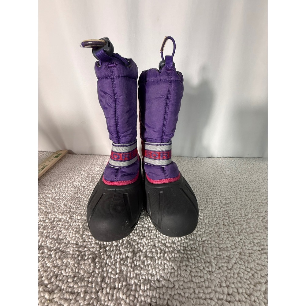 Sorel Kids Pink Purple Snow Boots Waterproof Winter Insulated NY1799-600 Size 1 - Picture 6 of 12